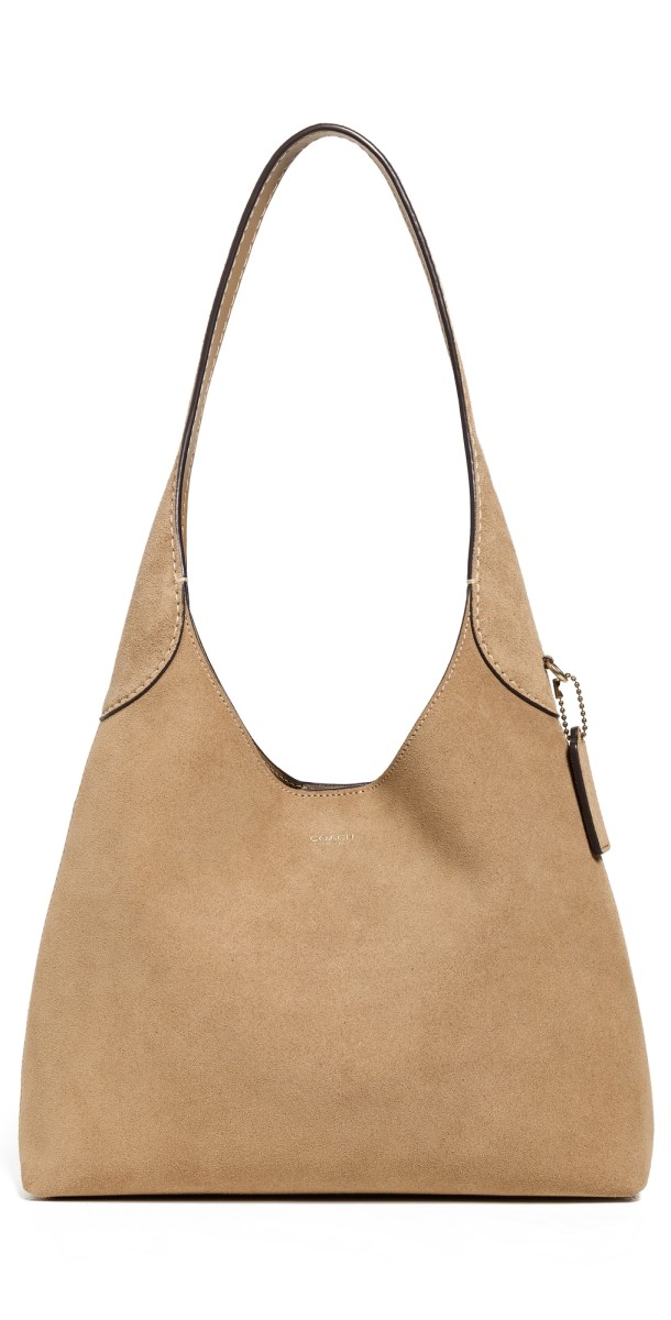 Coach Suede Brooklyn Shoulder Bag 28 B4/Sand