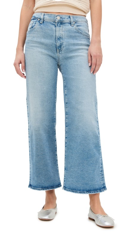 AG Saige Wide Leg Crop Jeans Momento