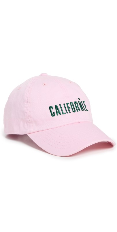 Clare V. Baseball Hat Light Pink w/ Embroidered Fer