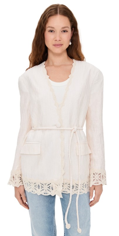 Sabina Musayev Halter Jacket Ivory