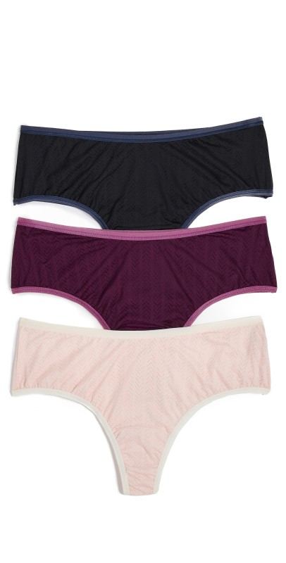 Hanky Panky MoveCalm Hi Rise Thong 3 Pack Multi