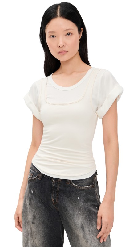The Line by K Daqi Top White/Vanilla