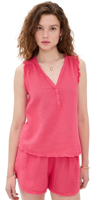 XIRENA Evva Top Hot Pink