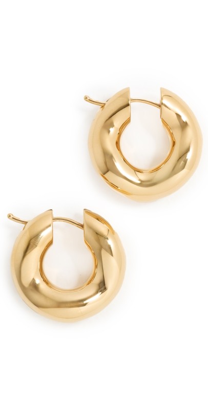Charlotte Chesnais Wave Blow Hoops Vermeil