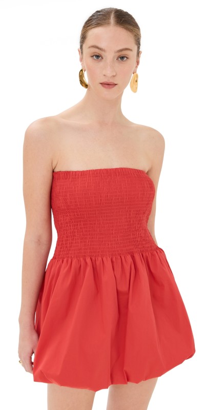 SIMONMILLER Belle Smocked Dress Black