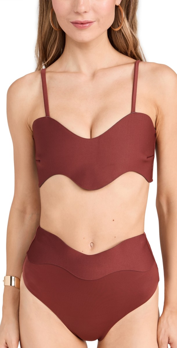 Bahia Maria Wave Bikini Top Terracotta