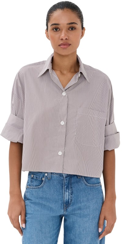 TWP Next Ex Shirt White/Chocolate