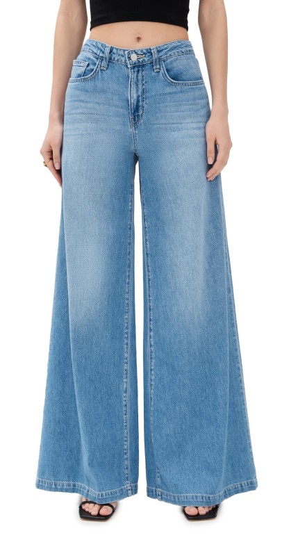 L'AGENCE Quincy High Rise Wide Leg Jeans Caster