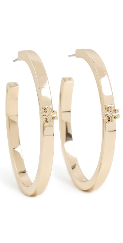 Tory Burch Kira Hoop Earrings Tory Gold