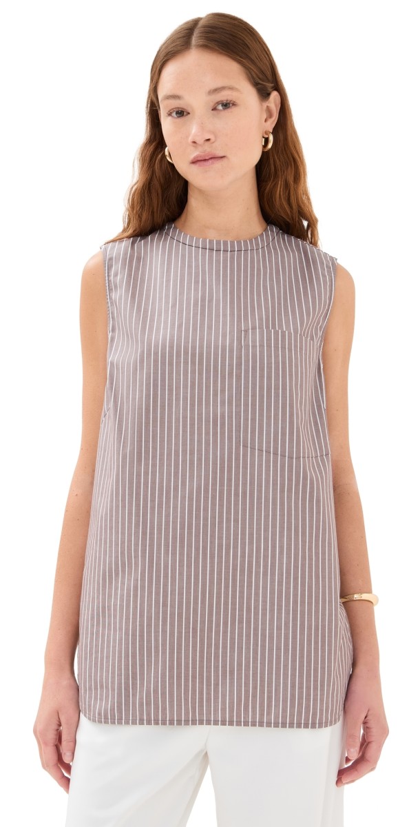 A. EMERY Wolfe Shirt Mocha Stripe