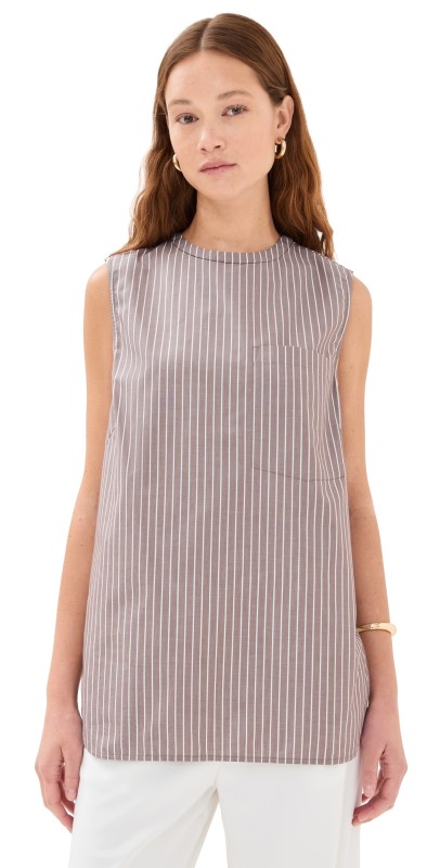 A. EMERY Wolfe Shirt Mocha Stripe
