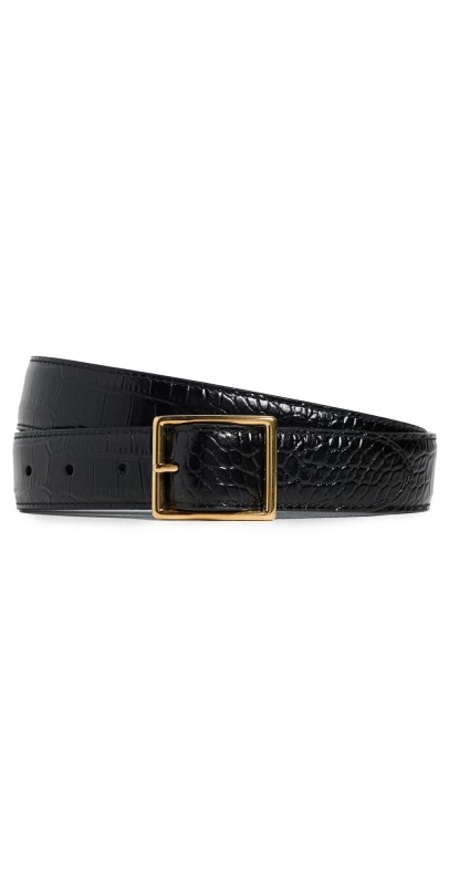Nili Lotan Gabriele Belt Black/Antique Gold