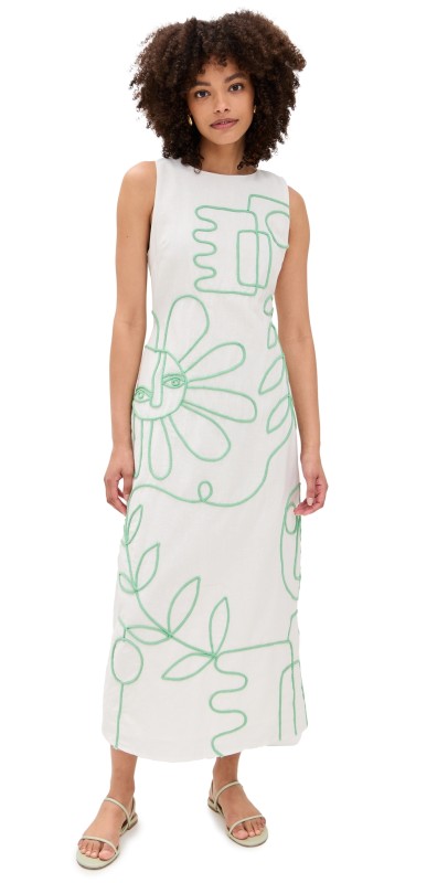 The Wolf Gang Luna Maxi Dress Ivory