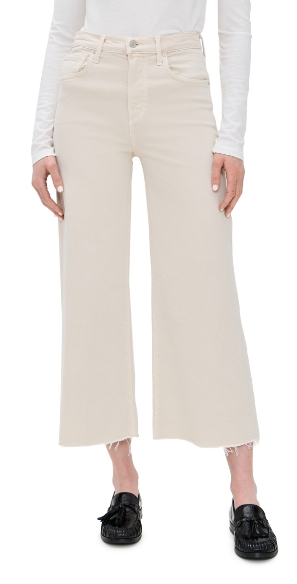 Citizens of Humanity Lyra Wide Leg Crop Jeans Almondette