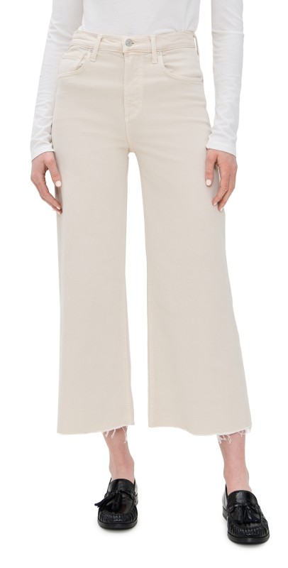 Citizens of Humanity Lyra Wide Leg Crop Jeans Almondette