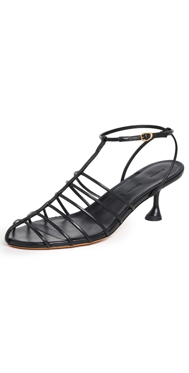 Proenza Schouler Tee Cage Sandals Black