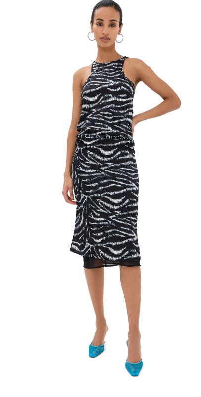 The Attico Midi Dress Black/White