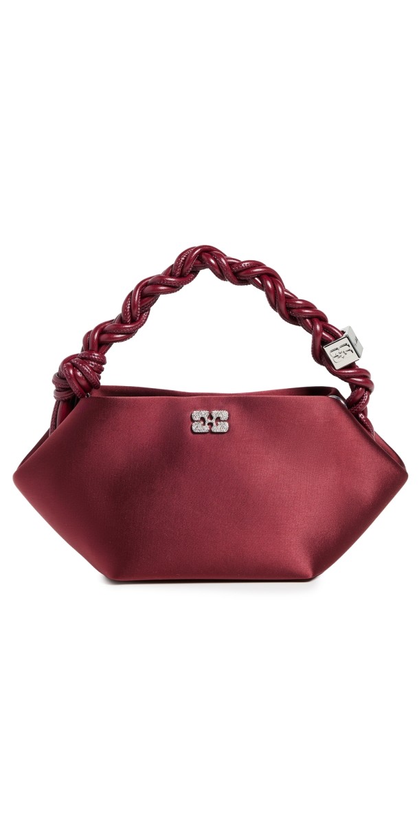 GANNI Ganni Bou Bag Mini Soir Satin Dark Burgundy