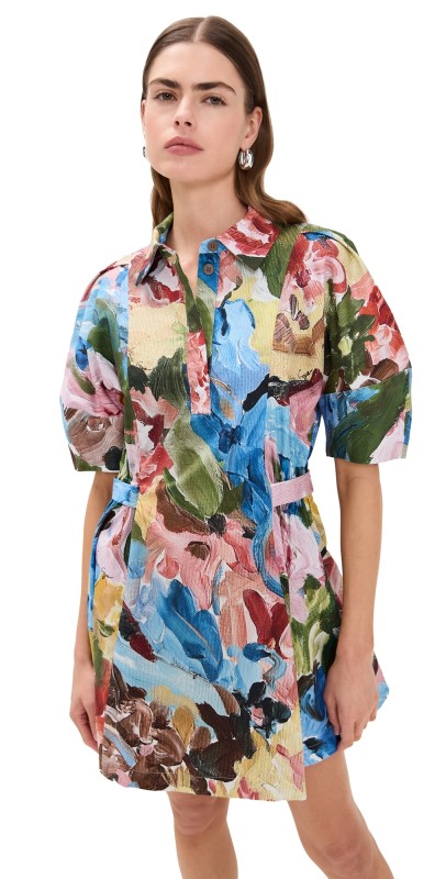 Stine Goya Structured Sleeve Mini Dress Loves Me, Loves Me Not