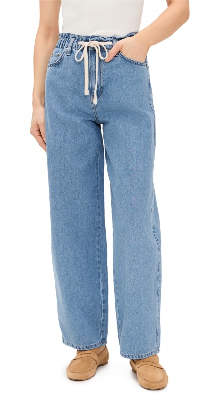 ALIGNE Ida Tie Waist Jeans Light Wash