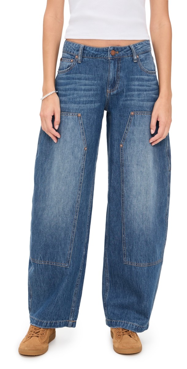 alice + olivia Andie Carpenter Barrel Jeans CAMBRIA VINTAGE