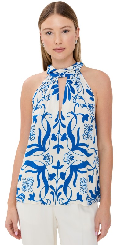 Figue Yvette Top Floral Filigree Chalk