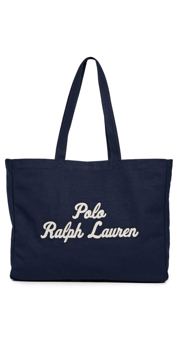 Polo Ralph Lauren Canvas Polo RL Script Tote Newport Navy
