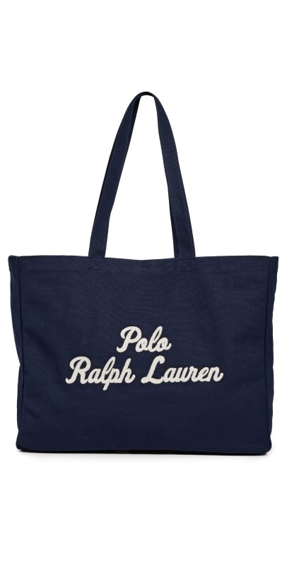 Polo Ralph Lauren Canvas Polo RL Script Tote Newport Navy