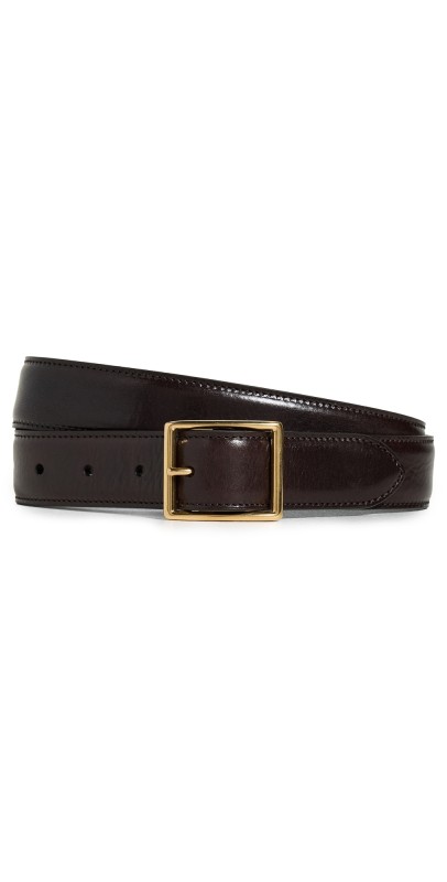 Nili Lotan Gabriele Belt Espresso w/ Antique Gold