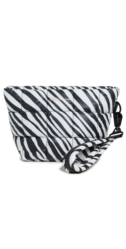 Vee Collective Porter Clutch Zebra Black and Whit