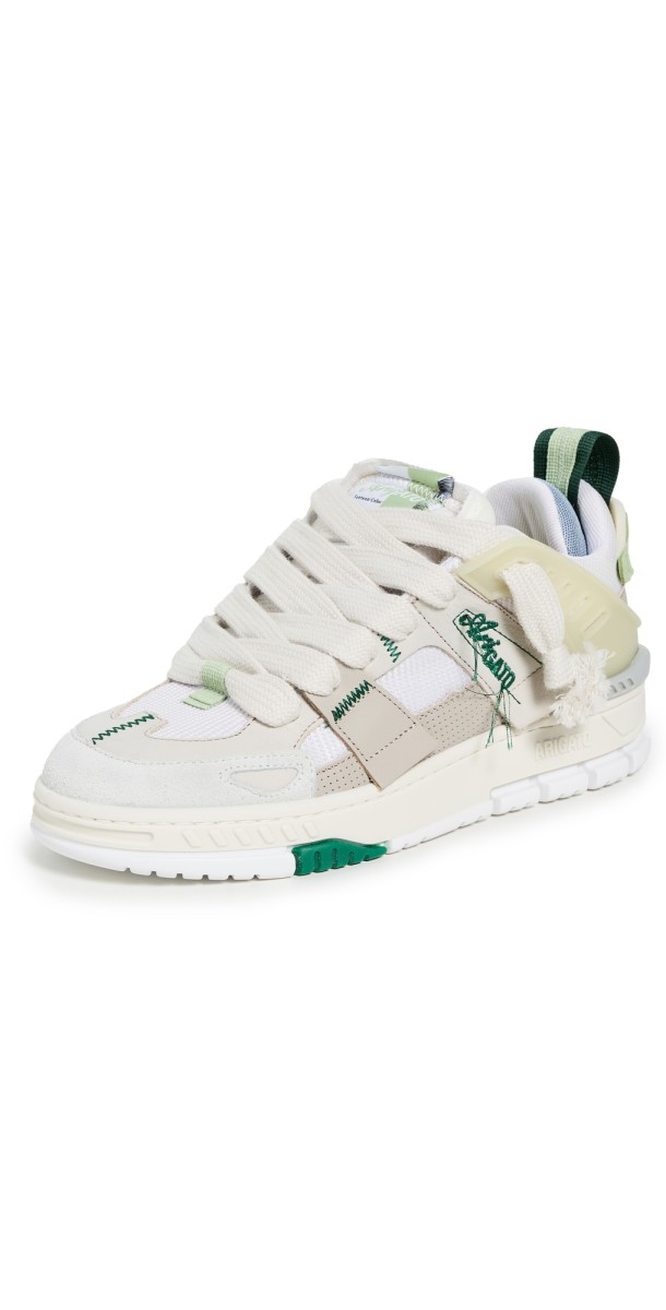 Axel Arigato Area Patchwork Sneakers Dk Beige/Lt Green