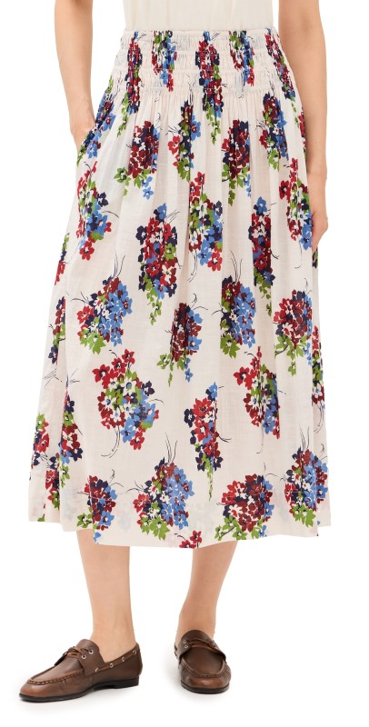 THE GREAT. The Viola Skirt Oasis Floral
