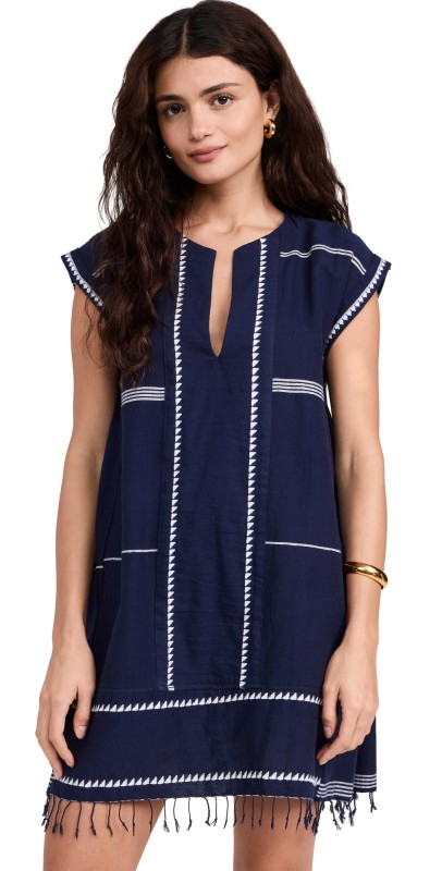 lemlem Elina Caftan Nunu Navy