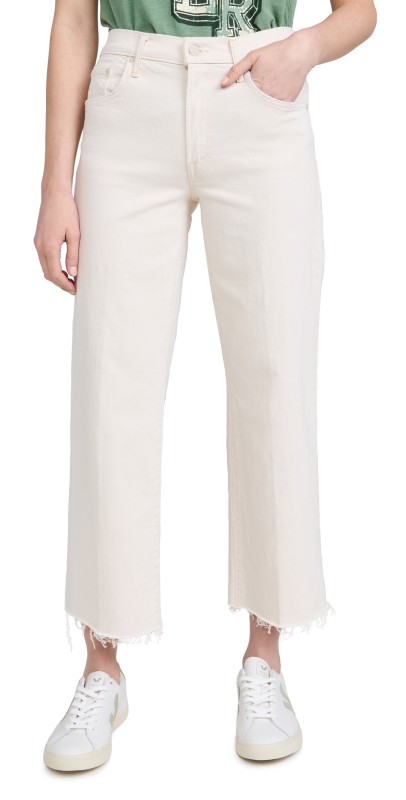 MOTHER The Mid Rise Maven Ankle Fray Jeans Act Natural