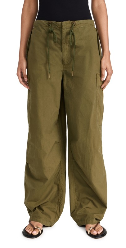 Nili Lotan Lison Oversized Cargo Pants Olive Green