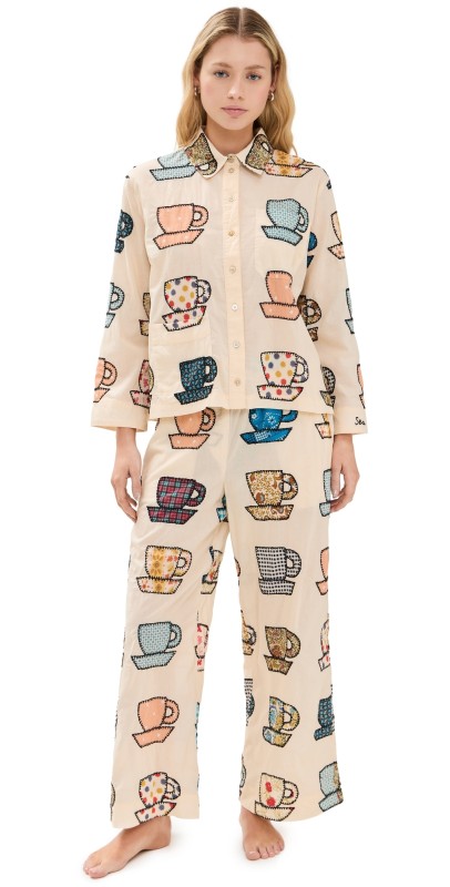 Sea Karmen Tea Cup Sleepwear PJ Set Multi