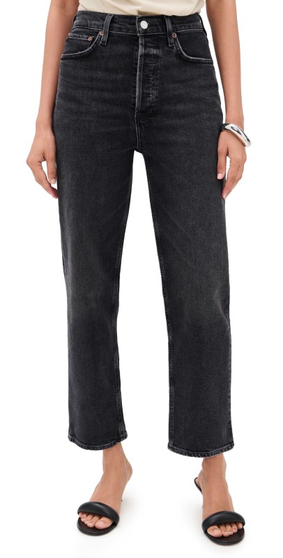 AGOLDE 90s Pinch Waist Crop High Rise Straight Jeans 27.5 Radius