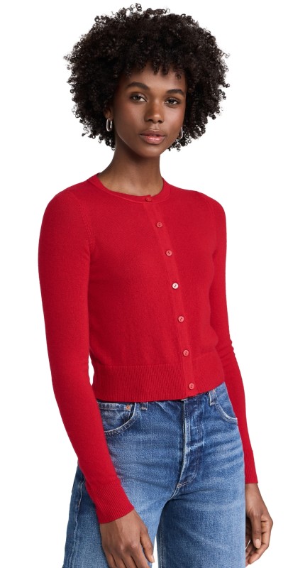 Joe's Jeans The Dani Cashmere Cardigan Holiday Red