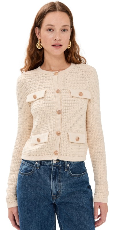 BLANKNYC Slow Start Cardigan Cream Combo