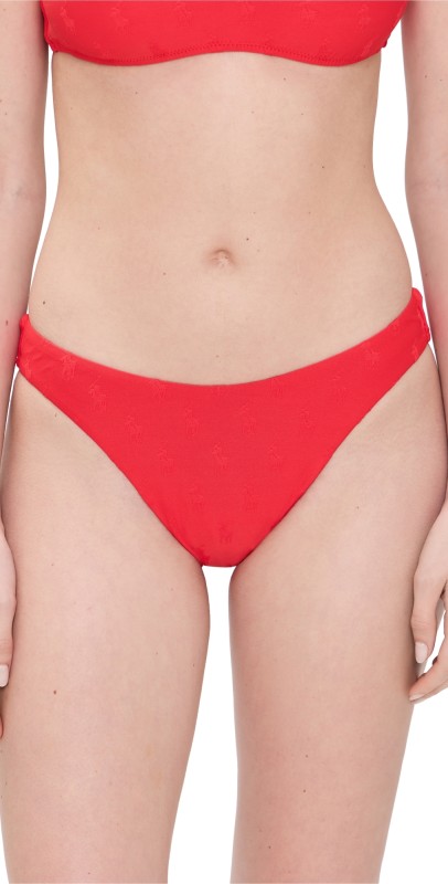 Polo Ralph Lauren Logo Jacquard Bikini Bottoms Bright Hibiscus