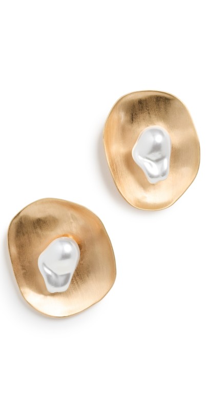 Cult Gaia Marzia Earrings Brushed Brass