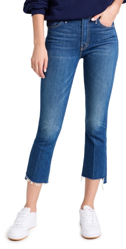 MOTHER The Insider Crop Step Fray Jeans Bad Reputation