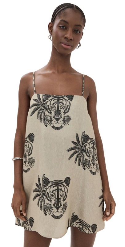 Las Sureñas Short Dress Mosaico Brown