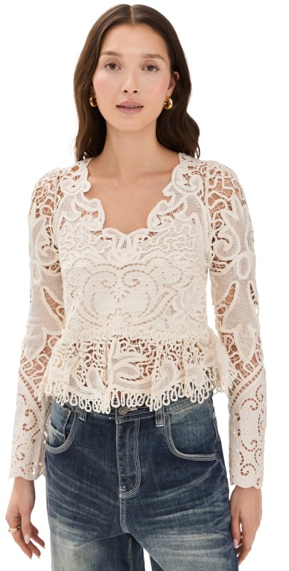 Sea Gianna Lace Top Bone