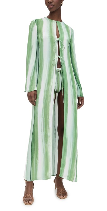 Cult Gaia Mendel Cover Up Calla Lily Painted Stripe