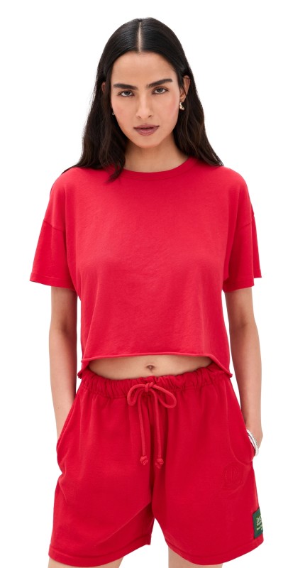 Year of Ours Cropped Tee Red