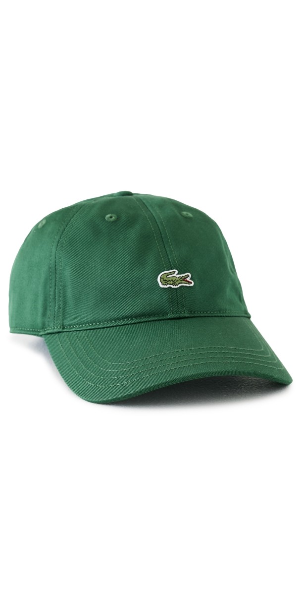 Lacoste Cotton Twill Front Logo Cap Pine Gr