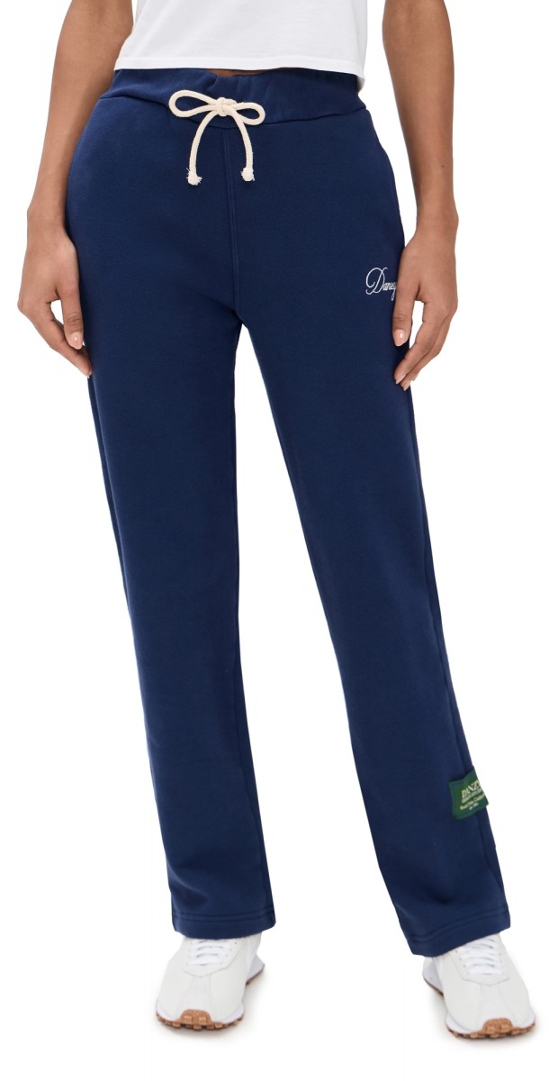 DANZY Fleece Straight Leg Pants Navy