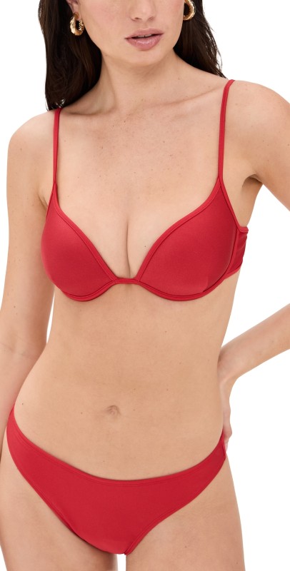 Shani Shemer Alexis Bikini Top Scarlet Red