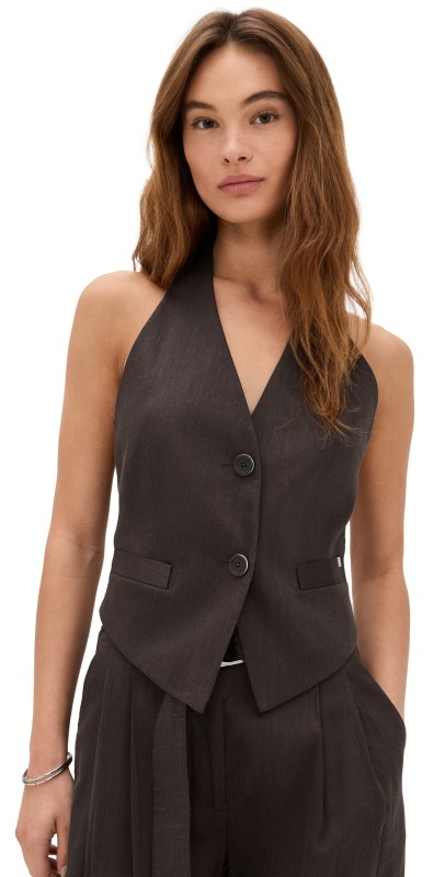 Helmut Lang Halter Vest Espresso